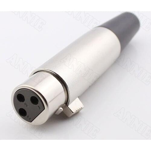 5pcs/lot Desktop 3 Pin Female XLR Plug Microphone Socket Mental Cannon Connector