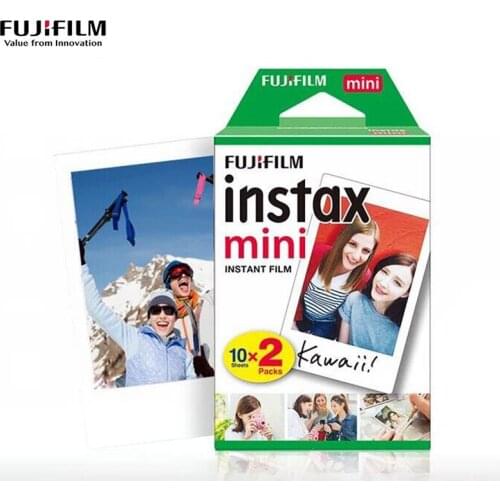 Original 20 pcs Fujifilm Instax mini 8 films white Edge 3 Inch for Instant Camera 7 9 25 50s 70 90 sp-1 sp-2 Photo paper