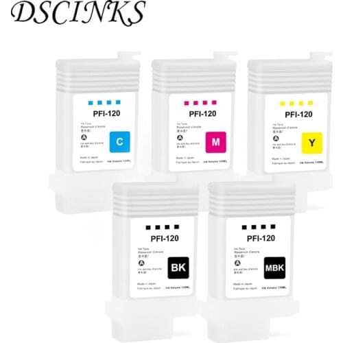 PFI120 Without chip For Canon PFI 120 PFI120 Refillable Ink Cartridge for Canon TM200 TM205 TM300 TM305 200 205 300 305 printer