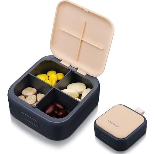 Daily Small Pill Organizer Pill Case Box Pocket Travel Container Tablets Dispenser Vitamin Capsule Plastic Medicament Holder