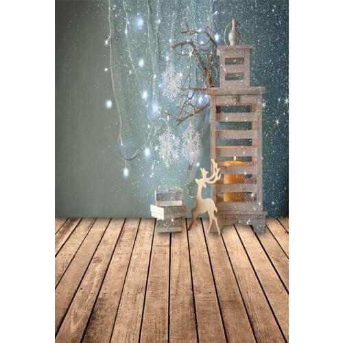 Professional Christmas photography background fabric wooden floor ladder photo backdrops for photo studio props photocall lv-934