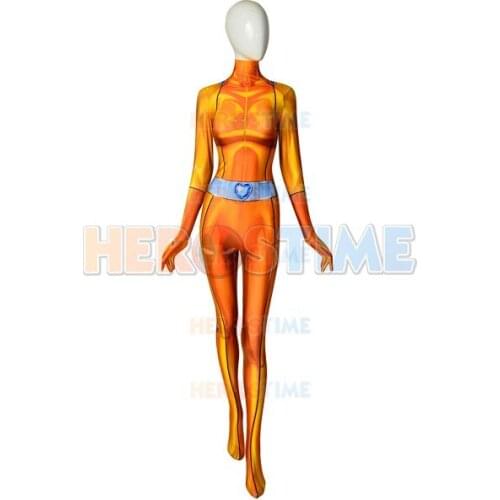 Sexy Women Alex Totally Spies! Spandex Lycra Printed Superhero Zentai Cosplay Costume Custom Made Available