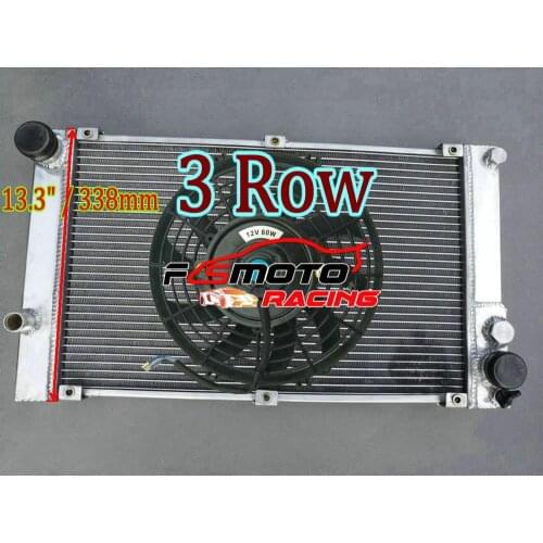 Core H/328mm Aluminum Radiator For Porsche 924S 944 924 S 2.5L 2.7L Non Turbo 1985-1991 MT & OR With FAN
