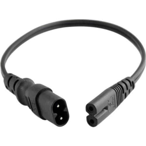 IEC 320 2-Pin C7 Female To C8 Male Figure 8 Power Adapter Extension Cable 30CM