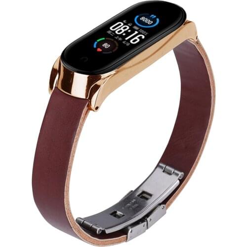 Vintage Faux Leather Bracelet Strap with Butterfly Buckle for Xiaomi 5/5 NFC