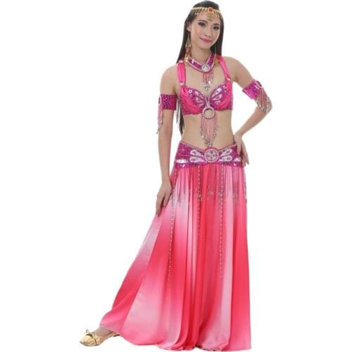 Newest India Skirt Belly Dance Costumes BraSuits Belly Dance Oriental Bollywood Belly Dance Stage Performance Sexy Women Clothes