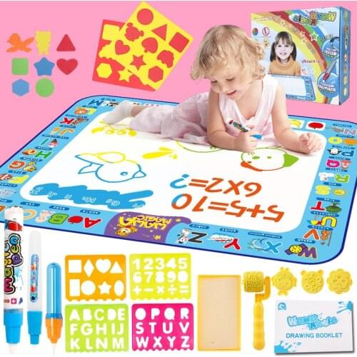100*75cm Large Size Kids Water Sketch Coloring Graffiti Carpet Boys And Girls Educational Toys Repeat Drawing Writing Board