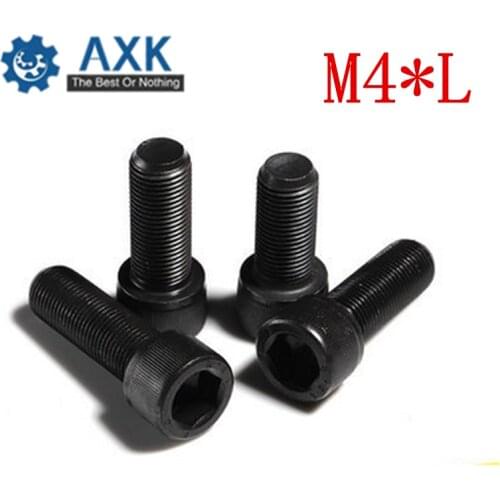 200Pcs/Lot Metric Thread M4*L(=5/6/8/10/12-60mm) Alloy Steel Grade 12.9 DIN912 Hex Socket Cap Model Toy Car Screws