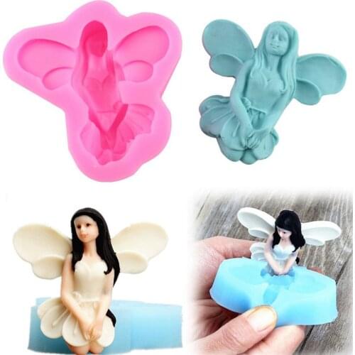 3D Fondant Mold Sugarcraft Mould Fairy Angel Elf Sugarcraft Cake Chocolate Icing Silicone
