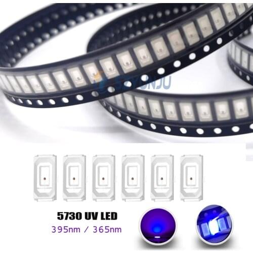 5630/5730 SMD UV Purple Light chip lamps ltraviolet 0.5W 0.2W 395nm 365nm Light Emitting Diode LED Bulb