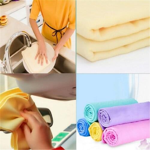 66*43cm Multi Imitation Deerskin Scouring Hair Towel Super Absorption Synthetic Chamois Leather Cleaning Washing Suede Towel