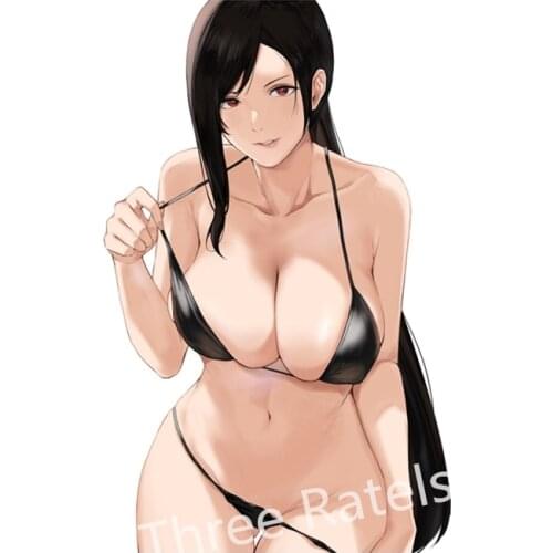 A602 Sexy Hentai Anime Girl Tifa Lockhart For Final Fantasy Funny Car Stickers Window Bumper 3D Car Styling Car Accessories