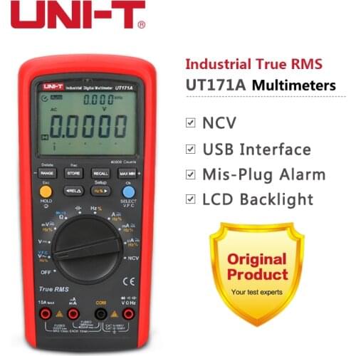 UNI-T UT171A UT171B UT171C Industrial True RMS Digital Multimeter AC DC Voltmeter Ammeter Ohmmeter Capacitance Frequency Tester