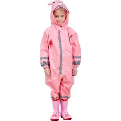 Childrens Raincoat Girls Boys Raincoats Kindergarten Kids Stereo Students with Bag Fashion cloak poncho with Reflective strip