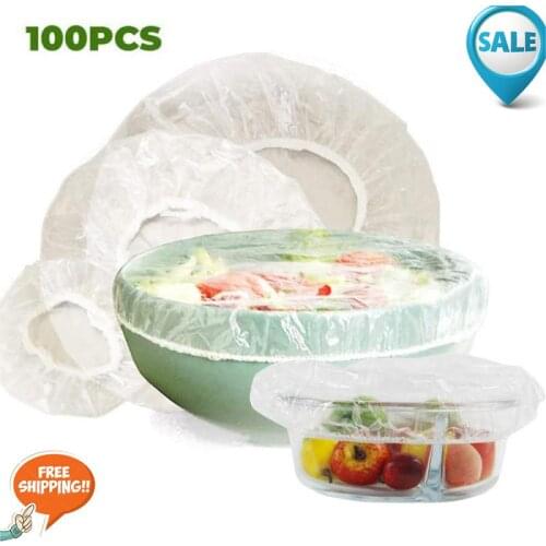 100PCS Reusable Durable Food Storage Covers for Bowls Elastic Plate Silicone Lid Covers Vacuum Bags For Kitchen Food Fresh Seal