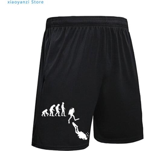 Summer funny Sweatpants casual Men Women Pure Sports Shorts Evolution Diving Print Fitness Running Pants Gift Unisex Clothes