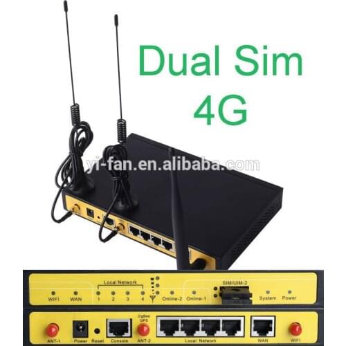 F3946 dual sim active/active load balancer 4G LTE router for ATM Kiosk Substation
