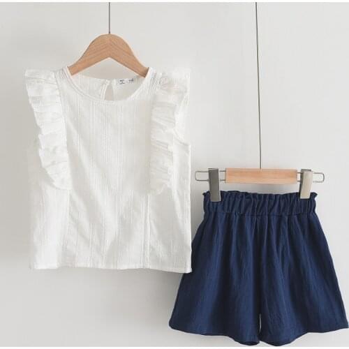 Melario Girls Clothes Set Summer Boys Baby Girls Clothing Sets Solid Color T-shirt Short 2Pcs Kids Clothes 3-7Y Children Clothes