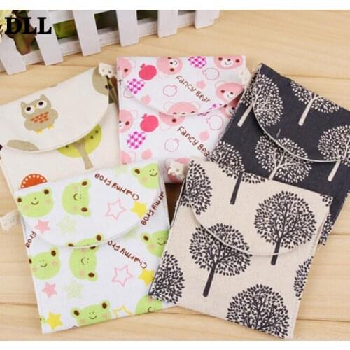 1Pcs Napkin Bags 5 Patterns Traveling Cute Brief Cotton Full Dots Bag Wholesale Travel Towel Bag