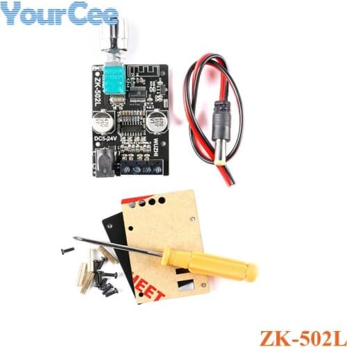 Mini Stereo Wireless Audio Digital Power Amplifier Board 20W 30W 40W 50W*2 Adjustable Volume with Case ZK-502L
