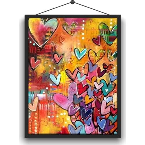 5D DIY Full Circle Diamond Embroidery Kit Love Heart Picture Home Handmade Crafts Decoration Exquisite Hanging Picture