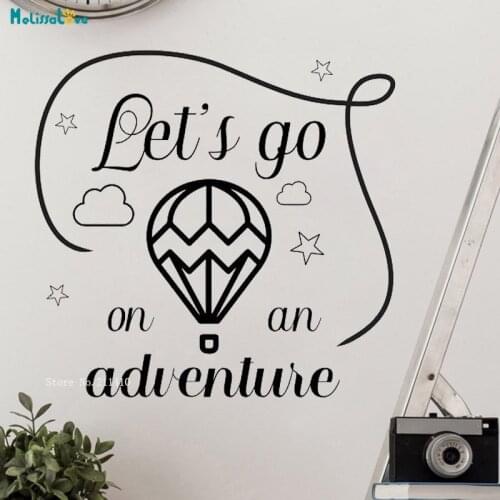 Lets Go oN An Adventure Wall Decals Gifts Home Decor Living Room Kids Boys Room Quotes Self-adhesive Sticker Vinyl YT3753