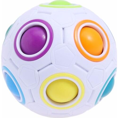 2018 Strange-shape Magic Cube Toy Desk Toy Anti Stress Rainbow Ball Football Puzzles Christmas Gift Stress Reliever