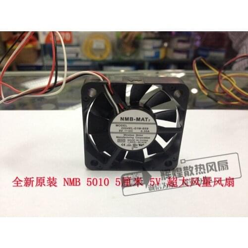 NEW NMB-MAT Minebea 2004KL-01W-B50-B00 5v 0.35a 5010 5CM cooling fan
