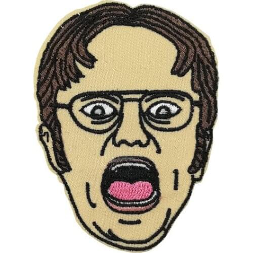 The Office DWIGHT SCHRUTE THE OFFICE Enamel Hat Deco Embroidered NEW IRON ON and SEW ON Patches for clothing