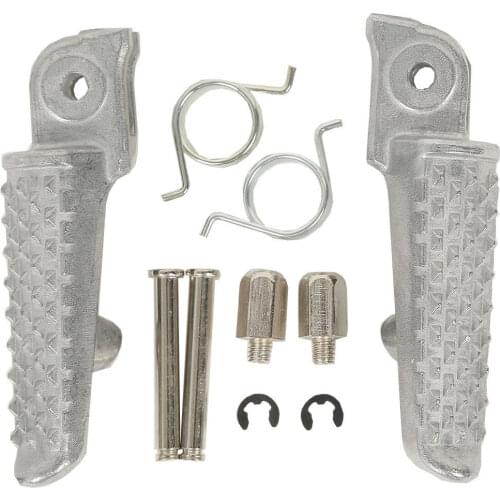 Front Silver Footrests Foot Pegs Fit For Honda F5 CBR 600RR CBR600RR 2003 2004 2005 2006 2007 2008 2009 2010 2011-2019
