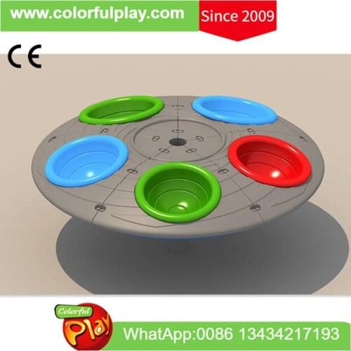 Plastic Merry Go Round Non-Electrical Playground Equipment for Kids Fun Park in Community School Hotels and Backyard