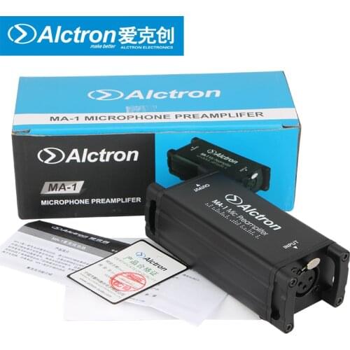 100% Original Professional Mic Preamplifier Alctron MA-1 For Passive ribbon mic And Dynamic Microphone