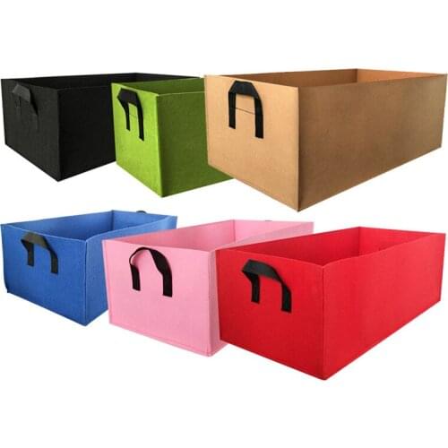 Rectangle Grow Bag Non-woven Fabrics Planting Pot Home Garden Tool Balcony Yard Container Recycle Vegetable Fruit Bed S/M/Large