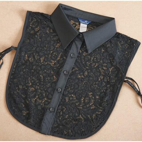 Detachable Lace ladies shirt decorative collar sweater Blouse Top lace Accessories winter blue striped lace decorative Collier