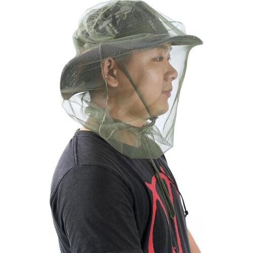 Anti-mosquito Face Protector Mesh Hat Wear-resistant Anti-mosquito Mesh Fabric Visible Head-Protector Camping Outdoor Tools
