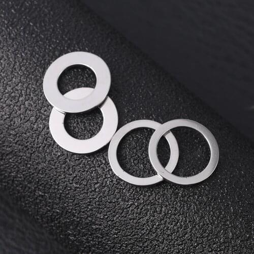 10Pcs 9 12mm Stainless Steel Round Charms Pendant Necklace Bracelet Connectors Findings DIY Jewelry Making Handmade Accessories