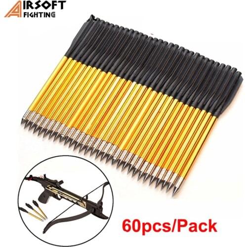 60pcs/Pack Shooting Archery Arrows Hunting Broadheads Flecha Arrows For 50 lb/80 lb Crossbow Pistol Outdoor Accurate Bolt Arrow