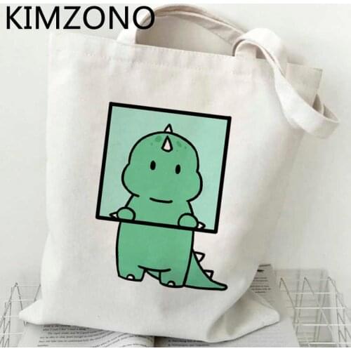 Dinosaur shopping bag shopper shopping bolsa bolsas de tela cotton reusable bag string fabric custom