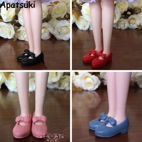 1pair Mary Janes Shoes For Blythe Dolls 1:6 Pretty Bowknot Shoes For Licca Doll House Doll Shoes For 1/6 Doll Accessories