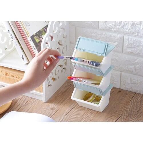 1PC Mini Trumpet Flip PP Plastic Storage Box Case Holder New Jewelry Storage Boxes Makeup Organizer LF 213