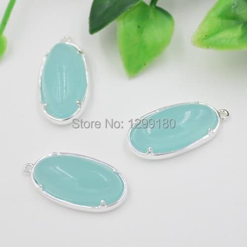 10pcs/lot Copper Pendants with Zircon Stone Crystal Charm for DIY Jewelry Making Bracelet Earring Finding 12x24mm K03016