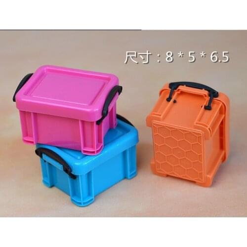 10pcs/lot Mini Storage Candy Containing Box Mix Colors DIY Accessories For Barbie Toy Doll Dollhourse Furniture Decorate Room