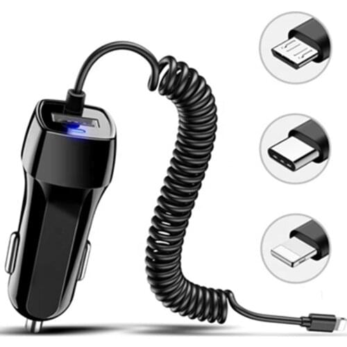 10w Fast Charging Usb Type-C Car Charger With Cable 5V2.4A Auto Cigarette Lighter Adapter Car Modification Accessories Tools