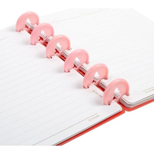 24MM New Binding Buckle Mushroom Hole Plastic Binder Ring Notebook Planner Discs Hand Ledger Accessories Office&School Supplies