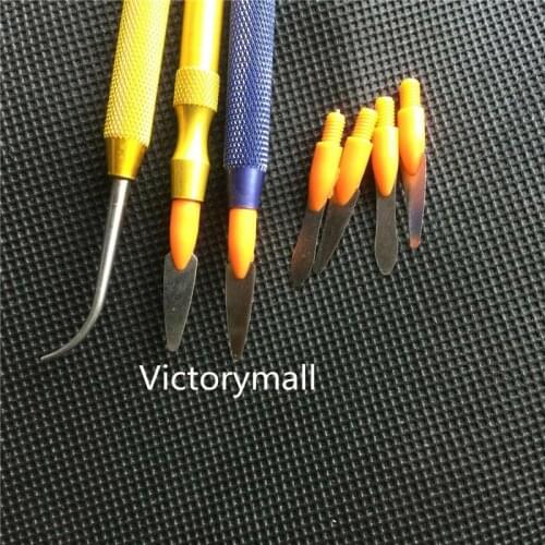 3 sets Denture Ceramic Porcelain Sculpturing Knife Spatula Blade Dental Tool