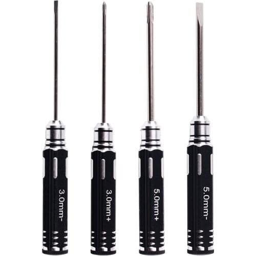 4PCS/Set Model Tool Screwdriver 3.0mm 5.0mm Flat Cross Stainless Steel Dismantling Screw