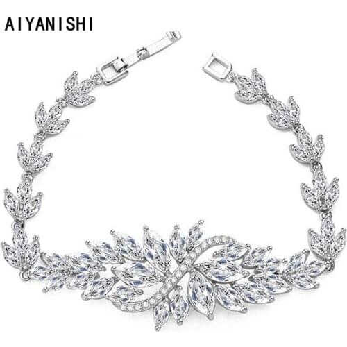 AIYANISHI Vintage 18K Gold Filled Lucky Bracelet for Female Bracelet Charm Bracelet Women Bridal Wedding Engagement Jewelry Gift