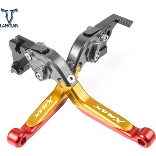Motorcycle Accessories Aluminum Adjustable Brake Clutch Levers With XMAX LOGO For YAMAHA XMAX 125/200/250/400 allyeaRs