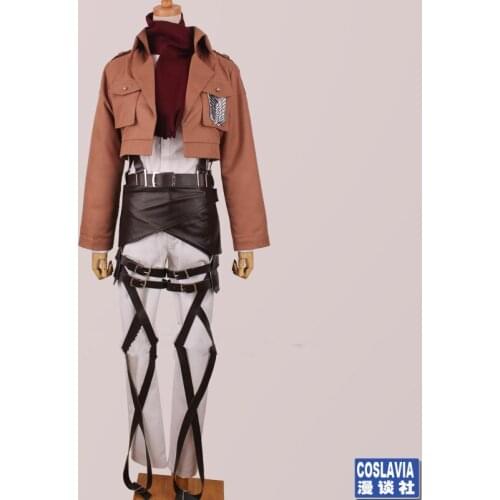 Anime Attack on Titan Mikasa·Ackerman Cosplay Costume Training Investigation Corps Uniform Suit Role Play Clothing Custom-Make