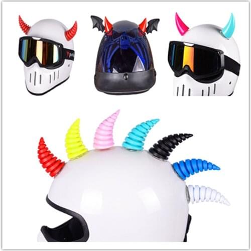 Car motorcycle bike helmet cat beautiful ear decoration off-road motorcycle face full off-road helmet Car devil horns casco moto